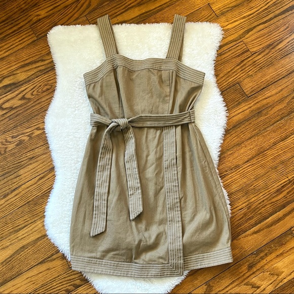 Urban Outfitters Trapunto Stitch Twill Mini Dress Sz 4 - Picture 4 of 16